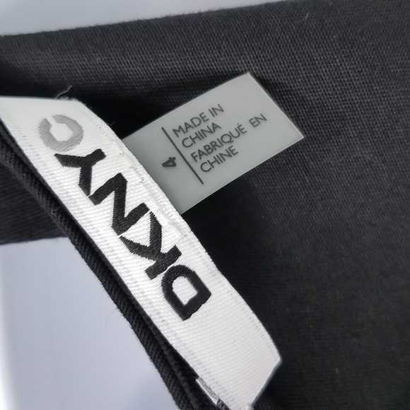 DKNY Black and White Sleeveless High Low Dress Size 4 - Picture 9 of 15